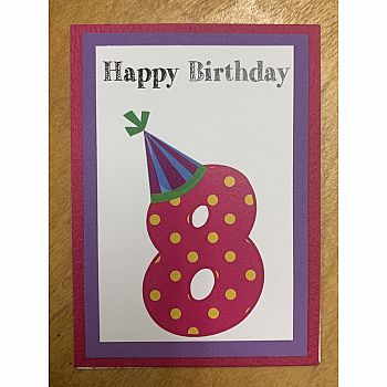 HBD 8 HAT CARD