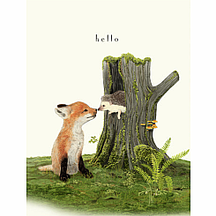 FOX AND HEDGEHOG CARD